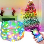 Guirlande lumineuse intelligente pour dcoration extrieure, 5 / 10 / 20m, usb, bluetooth, pour arbre ...