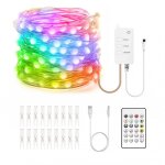 Guirlande lumineuse led etanche en fil de cuivre, tube arc - en - ciel, wi - fi, pour l'extrieur, lampe ...