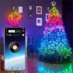 Guirlande lumineuse a led avec fil de cuivre, 20m, bluetooth, contrle par application, usb, ferique, ...