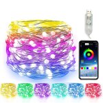 Guirlande lumineuse de noël, 20m, contrôle par application intelligente, bluetooth, lumière féerique, ... Guirlande lumineuse de noël, 20m, contrôle par application intelligente, bluetooth, lumière féerique, ...