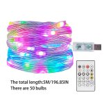 Guirlande lumineuse rideau led avec tlcommande, 5 / 10m, bluetooth, application pour tlphone, lumires ...
