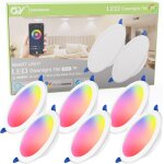 Gy spots connectée bluetooth mesh encastrables led dimmable, 9w, 760 lumen, rgbw + blanc chaud / froid ... Gy spots connectée bluetooth mesh encastrables led dimmable, 9w, 760 lumen, rgbw + blanc chaud / froid ...