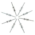 H & d clips de cravate boucle papillon en mtal argent, perle 33mm, connecteurs rideau accessoires lustre ...
