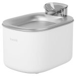 Hombli hbwf - 0109 gamelle et abreuvoir pour chiens et chats acier inoxydable blanc chat fontaine a eau ...