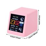 Horloge de station mto wifi intelligente de taille mini, dcoration de bureau de jeu animations gif ...