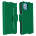 Housse apple iphone 12 mini etui folio portefeuille fonction support vert