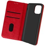 Housse apple iphone 13 mini clapet portefeuille fonction support vid�o rouge