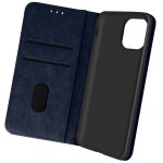 Etui pour apple iphone 13 pro clapet portefeuille support vid�o bleu nuit