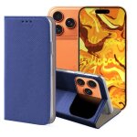 Housse pour apple iphone 17 pro max - etui coque pochette portefeuille + film ecran - bleu magnet