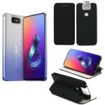 Housse asus zenfone 6 zs630kl noire - etui coque zenfone 6 protection antichoc � rabat smartphone 2019 ...