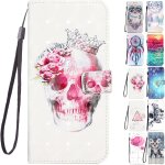 Housse coque pour iphone 7 plus 8 plus 6s plus 6 plus motif pu etui en cuir portefeuille de protection ...