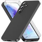 Housse coque samsung galaxy a55 5g avec verre tremp protection ecran - noir