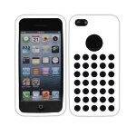 Housse coque silicone blanc a trous pour iphone 5c Housse coque silicone blanc a trous pour iphone 5c