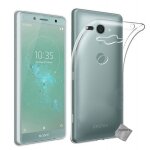 Housse coque silicone gel fine sony xperia xz2 compact + verre trempe transparent tpu Housse coque silicone gel fine sony xperia xz2 compact + verre trempe transparent tpu