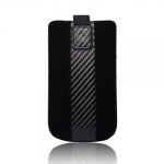 Housse en cuir forcell - carbon - nokia 610 - samsung i8160 galaxy ace 2