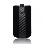 Housse en cuir forcell - carbon - nokia e52 - 515