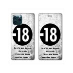 Housse cuir portefeuille pour huawei p40 humour 18 ans