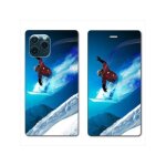 Housse cuir portefeuille pour iphone 11 pro max (6, 5) snowboard saut