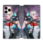 Housse cuir portefeuille pour iphone 12 mini harley quinn batte