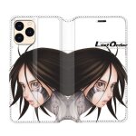 Housse cuir portefeuille pour iphone 12 mini manga gunnm gally