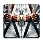 Housse cuir portefeuille pour iphone 16 kimono ceinture