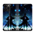 Housse cuir portefeuille pour iphone 16 pro plus manga attaque titans levi