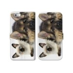 Housse cuir portefeuille pour iphone 7 / 8 / se (2020 / 2022) animaux 2