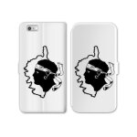 Housse cuir portefeuille pour iphone 7 / 8 / se (2020 / 2022) corse