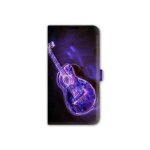 Housse cuir portefeuille pour iphone 7 / 8 / se (2020 / 2022) guitare