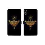 Housse cuir portefeuille pour iphone x / xs animaux maori