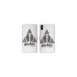 Housse cuir portefeuille pour iphone xr wb license harry potter pattern