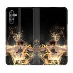 Housse cuir portefeuille pour samsung galaxy a04s manga one piece ace noir