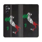 Housse cuir portefeuille pour samsung galaxy a05s voyage italie botte