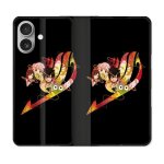 Housse cuir portefeuille pour samsung galaxy a06 manga fairy tail logo noir