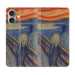 Housse cuir portefeuille pour samsung galaxy a06 peinture le cri