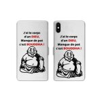 Housse cuir portefeuille pour samsung galaxy a10 humour bouddha