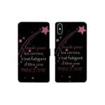 Housse cuir portefeuille pour samsung galaxy a10 humour princesse