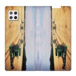 Housse cuir portefeuille pour samsung galaxy a12 agriculture moissonneuse