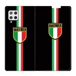 Housse cuir portefeuille pour samsung galaxy a12 italie 3 noir