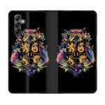 Housse cuir portefeuille pour samsung galaxy a14 4g / 5g harry potter hogwarts