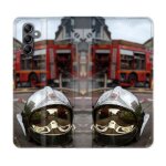 Housse cuir portefeuille pour samsung galaxy a16 5g pompier casque camion