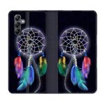 Housse cuir portefeuille pour samsung galaxy a16 5g zen attrape reve multicolore