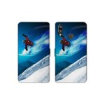 Housse cuir portefeuille pour samsung galaxy a20e snowboard saut