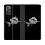 Housse cuir portefeuille pour samsung galaxy a23 5g animal requin sombre Housse cuir portefeuille pour samsung galaxy a23 5g animal requin sombre