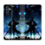 Housse cuir portefeuille pour samsung galaxy a25 5g manga attaque titans levi