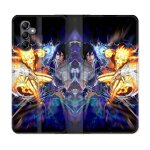 Housse cuir portefeuille pour samsung galaxy a25 5g manga naruto vs