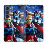 Housse cuir portefeuille pour samsung galaxy a26 5g manga goldorak