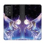 Housse cuir portefeuille pour samsung galaxy a33 5g fantastique licorne c�leste