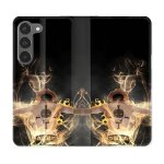 Housse cuir portefeuille pour samsung galaxy a36 5g manga one piece ace noir