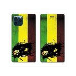 Housse cuir portefeuille pour samsung galaxy a51 4g bob marley drapeau
